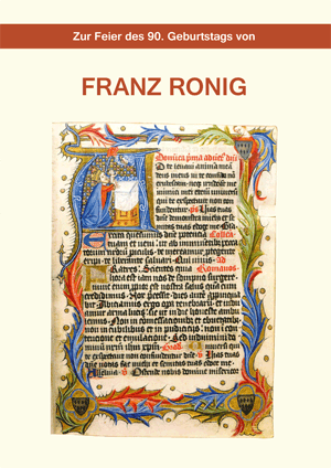 Zur Feier des 90. Geburtstags von Franz Ronig